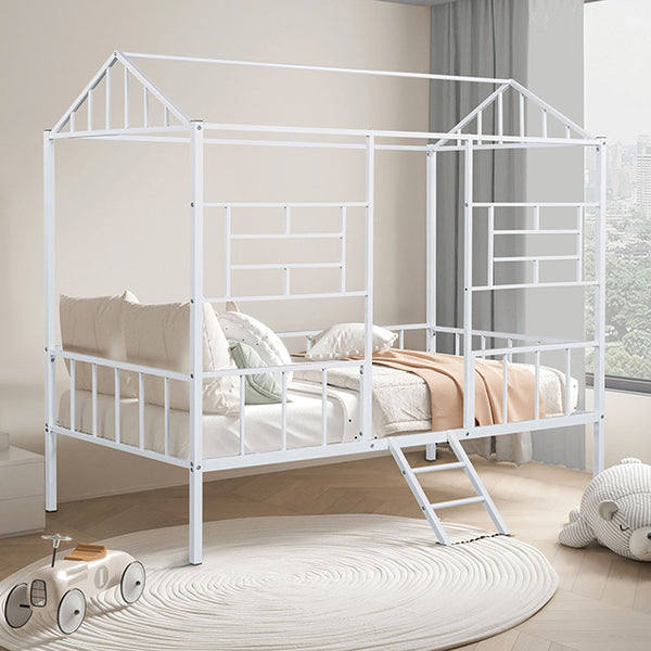 Rhonda Twin Loft Bed White, Silver, & Black - Jay's Mattress Plus (NY)