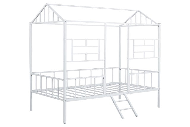 Rhonda Twin Loft Bed White, Silver, & Black - Jay's Mattress Plus (NY)