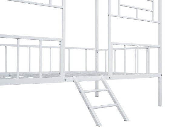 Rhonda Twin Loft Bed White, Silver, & Black - Jay's Mattress Plus (NY)