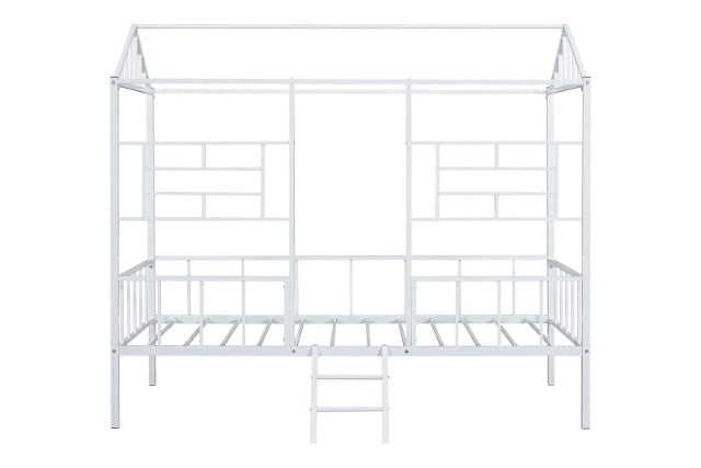 Rhonda Twin Loft Bed White, Silver, & Black - Jay's Mattress Plus (NY)