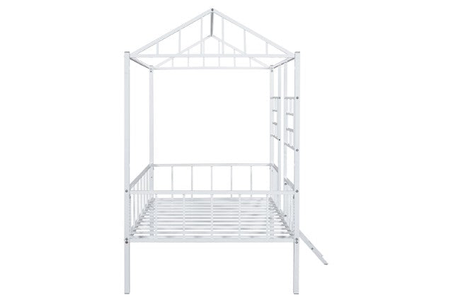 Rhonda Twin Loft Bed White, Silver, & Black - Jay's Mattress Plus (NY)