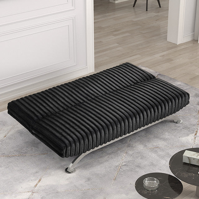 Villeneuve Futon Sofa Bed Black, Pink, & Grey - Jay's Mattress Plus (NY)