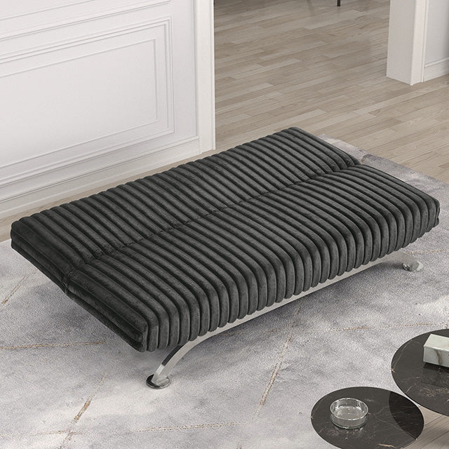 Villeneuve Futon Sofa Bed Black, Pink, & Grey - Jay's Mattress Plus (NY)