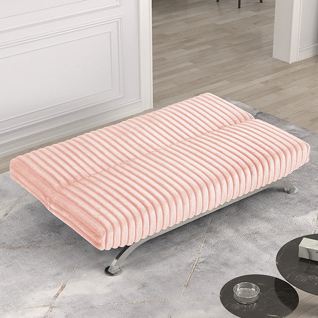 Villeneuve Futon Sofa Bed Black, Pink, & Grey - Jay's Mattress Plus (NY)