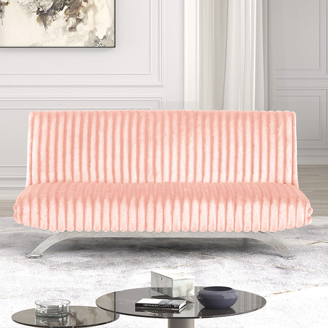 Villeneuve Futon Sofa Bed Black, Pink, & Grey - Jay's Mattress Plus (NY)