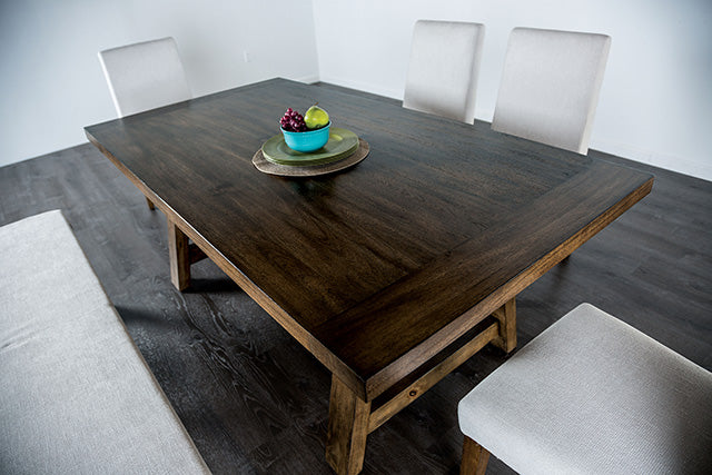 Losone Dining Table Set with Bench Rustic - Jay's Mattress Plus (NY)