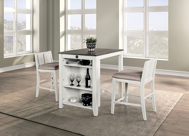 Lescles 3 Pc Counter Ht Set (1 Table + 2 Chairs) - Jay's Mattress Plus (NY)
