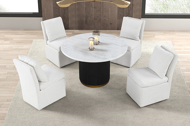 Varde Round Dining Marble Table - Jay's Mattress Plus (NY)