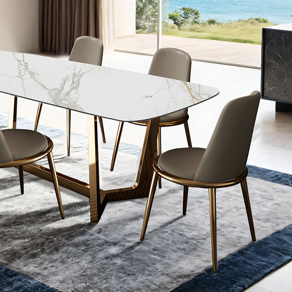 Norelli 7 Pc Dining Table Set Gold - Jay's Mattress Plus (NY)