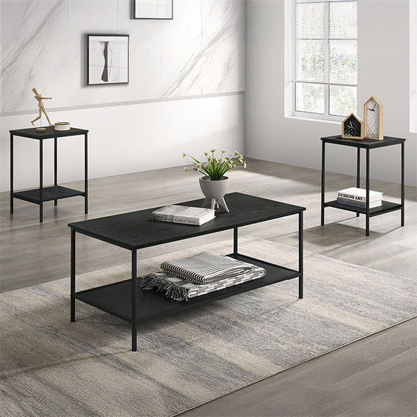 Pallas 3 Pc. Table Set Black - Jay's Mattress Plus (NY)