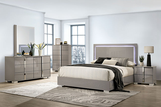 Sinistra E.King & Queen Bed White, Black & Beige - Jay's Mattress Plus (NY)