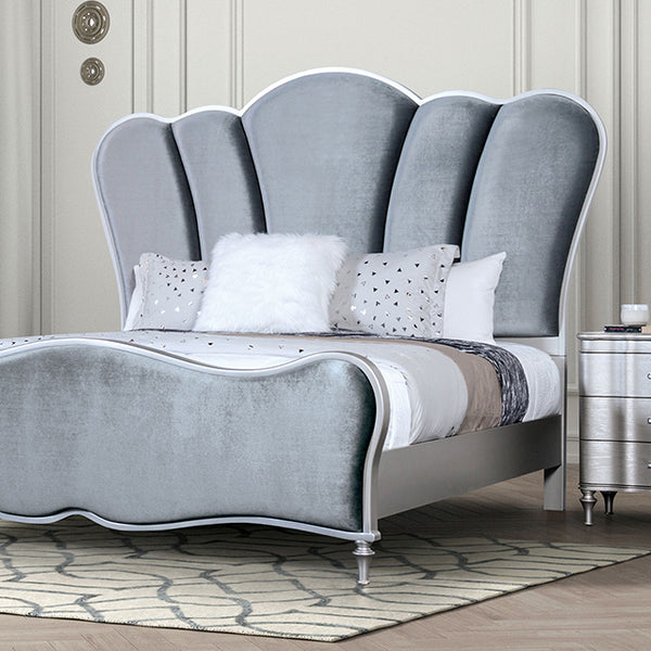 Melodi Parc E.King & Queen Bed Black & Silver - Jay's Mattress Plus (NY)