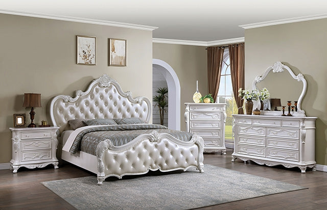 Ventresca Bed White & Chrome - Jay's Mattress Plus (NY)