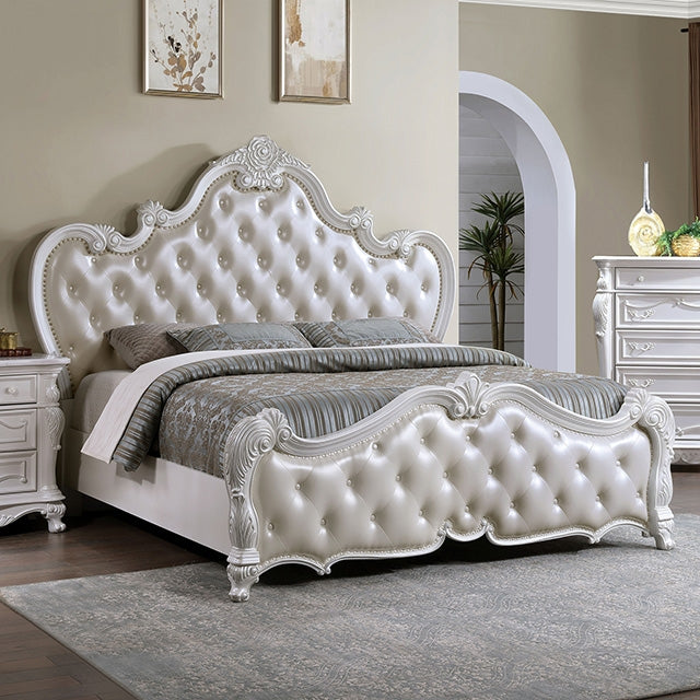 Ventresca Bed White & Chrome - Jay's Mattress Plus (NY)