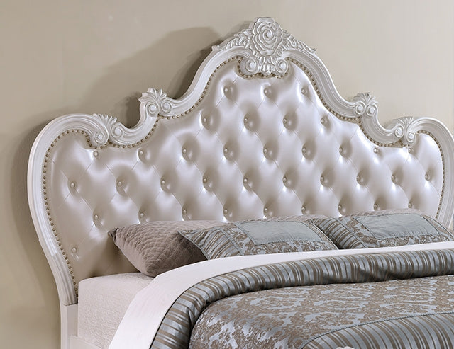 Ventresca Bed White & Chrome - Jay's Mattress Plus (NY)