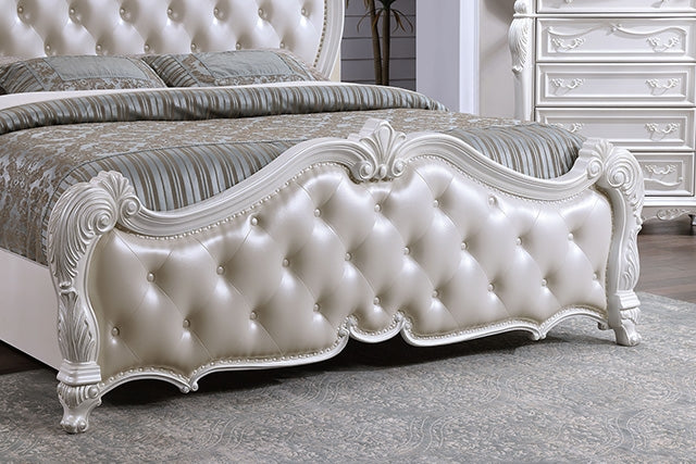 Ventresca Bed White & Chrome - Jay's Mattress Plus (NY)