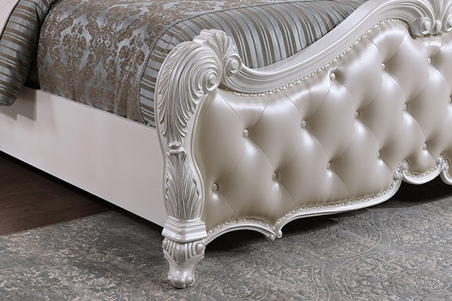 Ventresca Bed White & Chrome - Jay's Mattress Plus (NY)