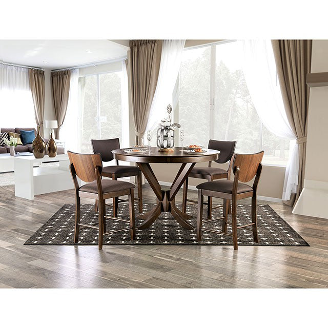 Marina 5 PC Dining Table Set Walnut - Jay's Mattress Plus (NY)