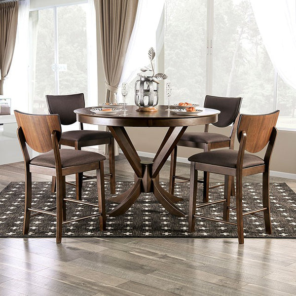 Marina 5 PC Dining Table Set Walnut - Jay's Mattress Plus (NY)