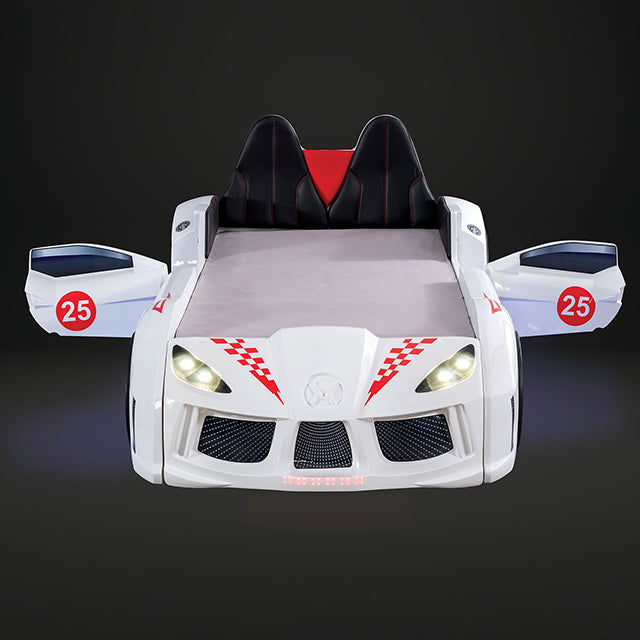 Trackster Bed White, Red,, Black, & Blue - Jay's Mattress Plus (NY)