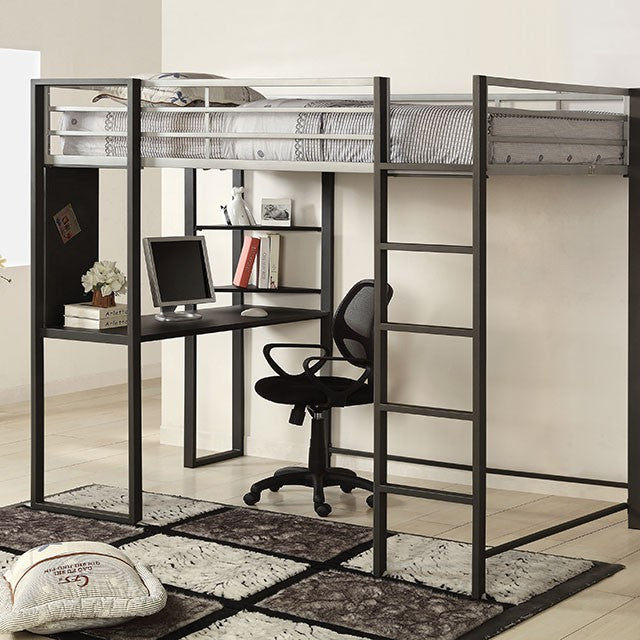 Sherman Silver/Gun Metal Full & Queen Bed w/ Workstation - Jay's Mattress Plus (NY)