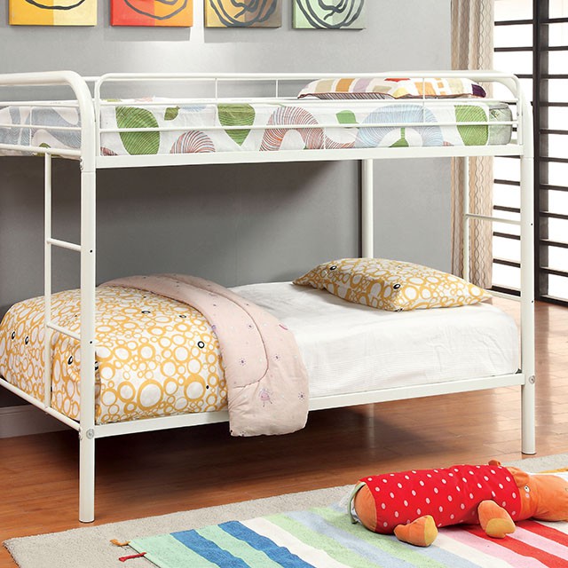 Rainbow Twin/Twin Bunk Bed Black, Silver, & White - Jay's Mattress Plus (NY)