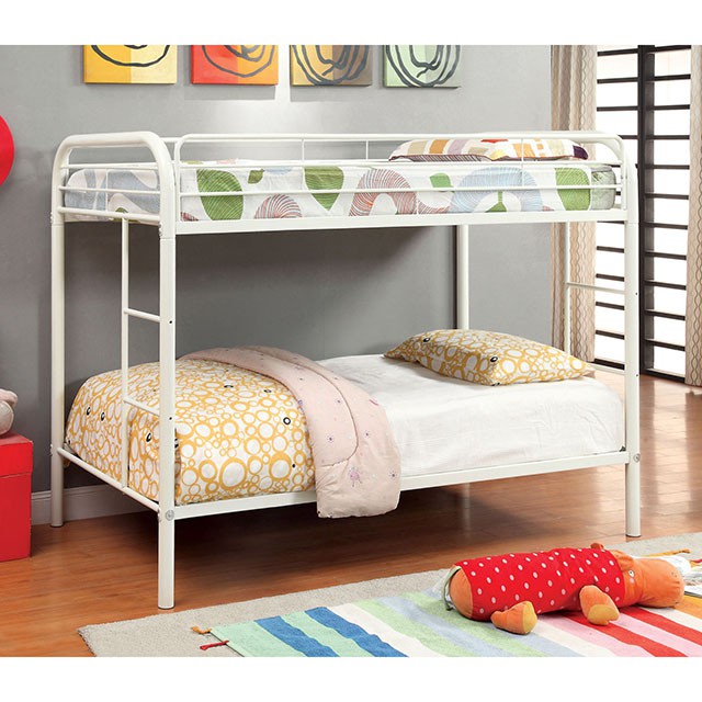 Rainbow Twin/Twin Bunk Bed Black, Silver, & White - Jay's Mattress Plus (NY)