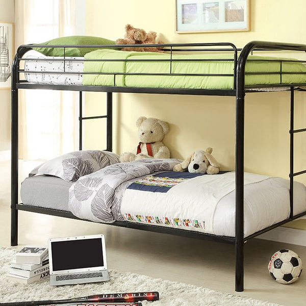 Rainbow Twin/Twin Bunk Bed Black, Silver, & White - Jay's Mattress Plus (NY)