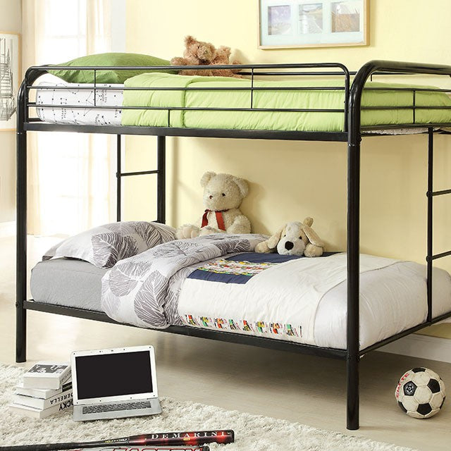 Rainbow Twin/Twin Bunk Bed Black, Silver, & White - Jay's Mattress Plus (NY)