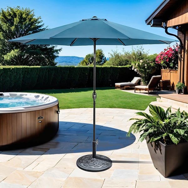 Mora 11' Outdoor Umbrella + 21" Round Base - Jay's Mattress Plus (NY)