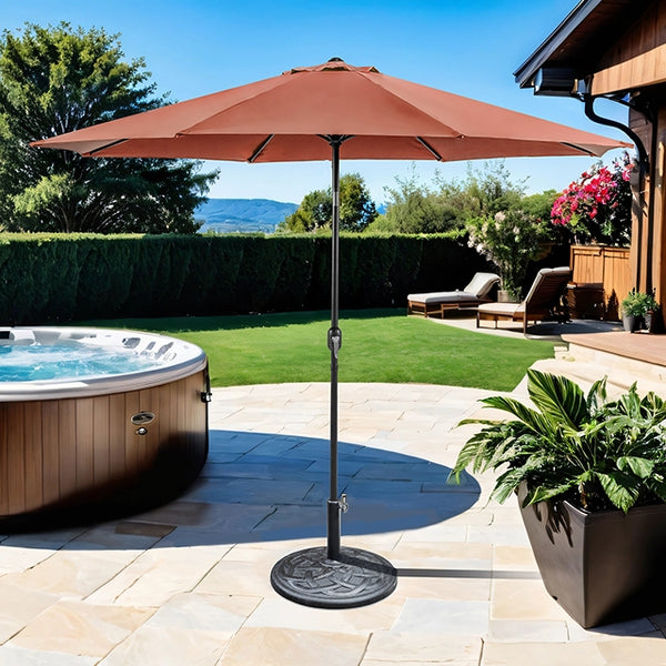 Mora 11' Outdoor Umbrella + 21" Round Base - Jay's Mattress Plus (NY)
