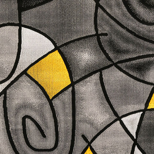 Sivas Charcoal Yellow 8' X 10' Area Rug - Jay's Mattress Plus (NY)