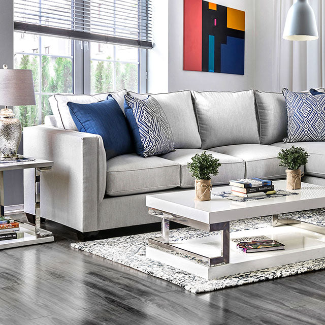 Ornella Light Gray/Blue Sectional - Jay's Mattress Plus (NY)