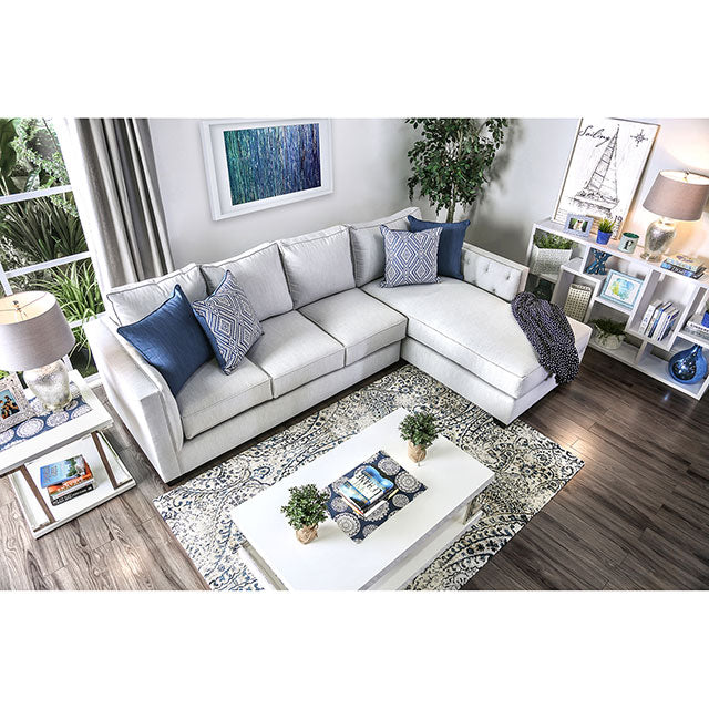 Ornella Light Gray/Blue Sectional - Jay's Mattress Plus (NY)