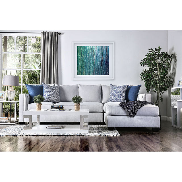 Ornella Light Gray/Blue Sectional - Jay's Mattress Plus (NY)