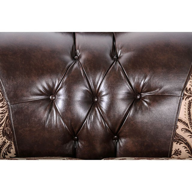 Quirino Light Brown/Dark Brown Sofa - Jay's Mattress Plus (NY)