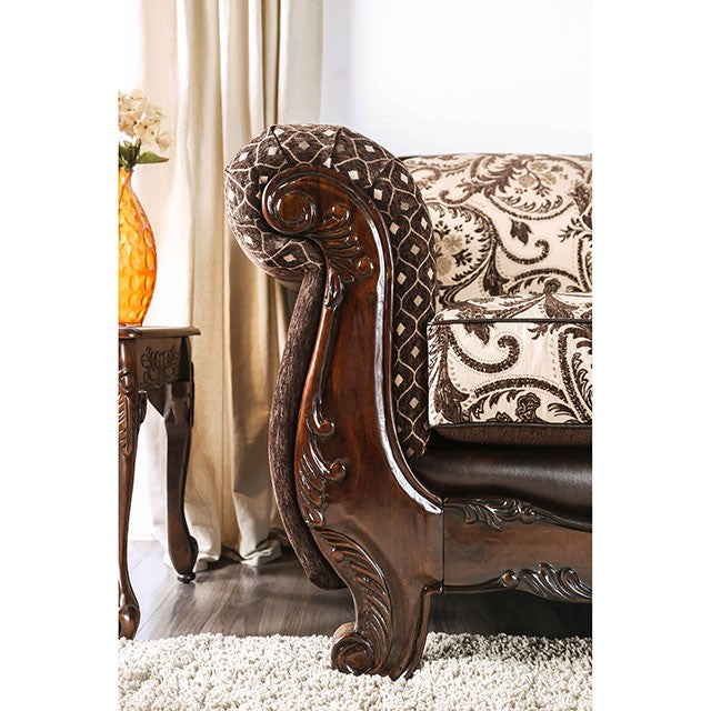 Quirino Light Brown/Dark Brown Sofa - Jay's Mattress Plus (NY)