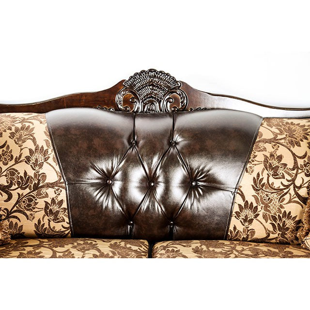 Quirino Tan/Dark Brown Sofa - Jay's Mattress Plus (NY)